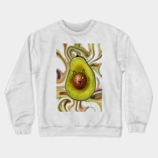 Avocado cat Crewneck Sweatshirt